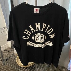 Champion Black Short Sleeve Tee